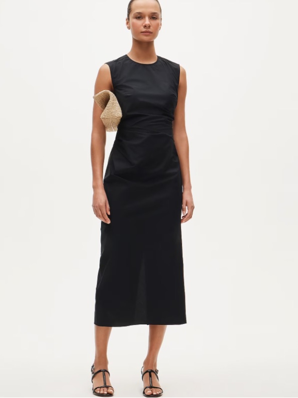 NWT J Crew Ruched Midi Dress